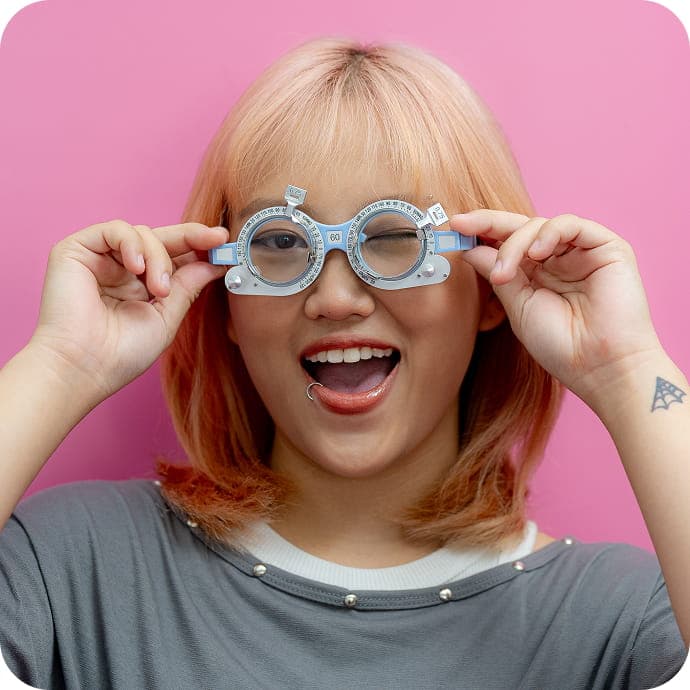 Eye test - trial lens frame